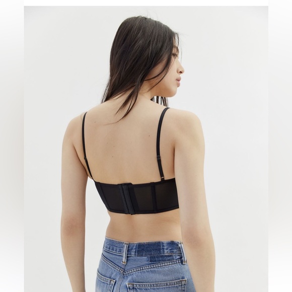 Out from Under Modern Love Cropped Lace and mesh Corset size Medium Black - Picture 13 of 13